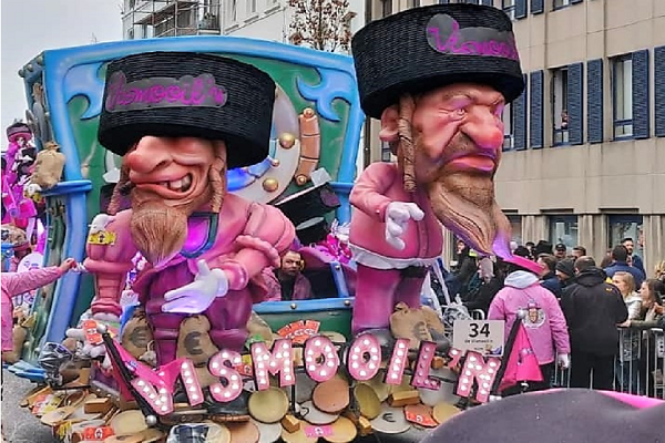 今年3月嘉年華活動中引起反猶爭議的花車/圖:網路圖片