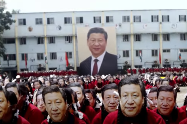 印度另類習近平面具迎賓
