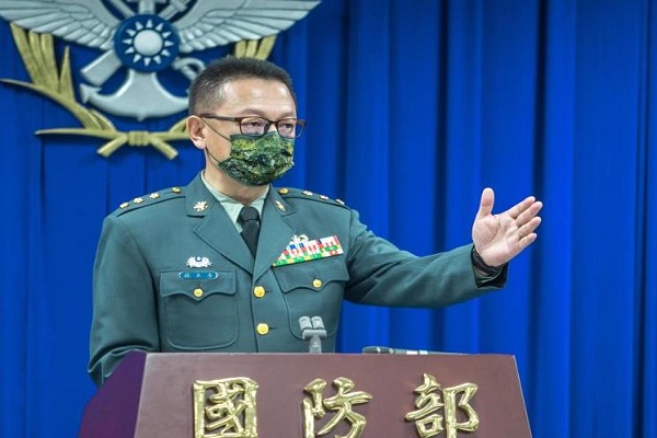 國防部發言人孫立方上校主持線上記者會(圖/國防部提供)