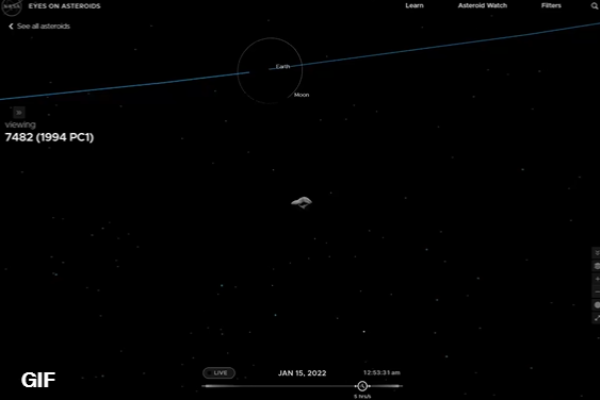 圖片擷取自NASA Asteroid Watch推特。