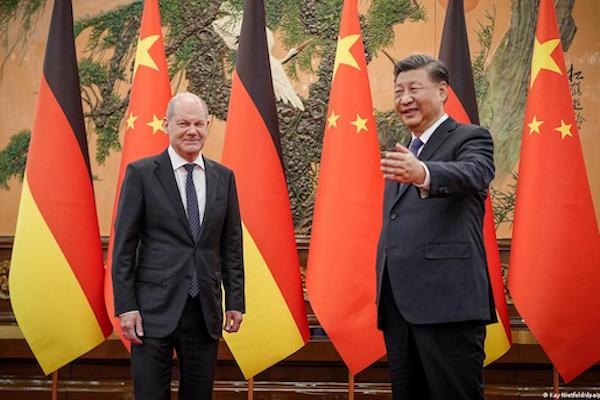 德國總理蕭茲(Olaf Scholz )率團閃電訪問北京與中國國家主席習近平會面/網路圖片