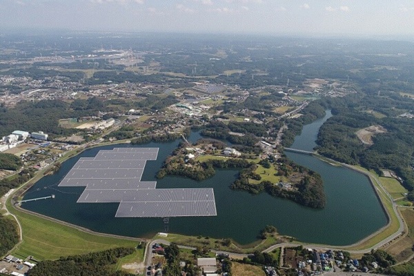 千葉・山倉水上太陽能發電所。照片來源:京瓷株式會社