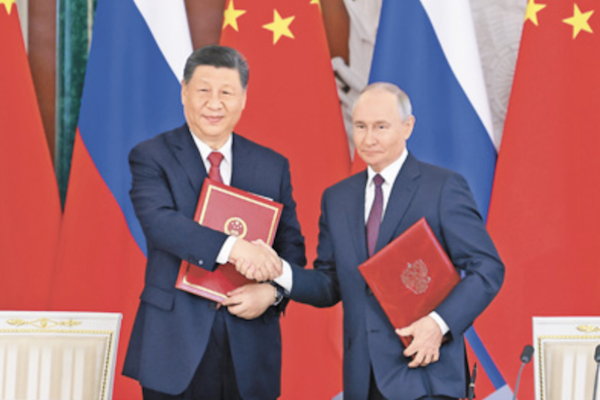 習近平與普亭(圖右)就以伊衝突熱線/網路圖片