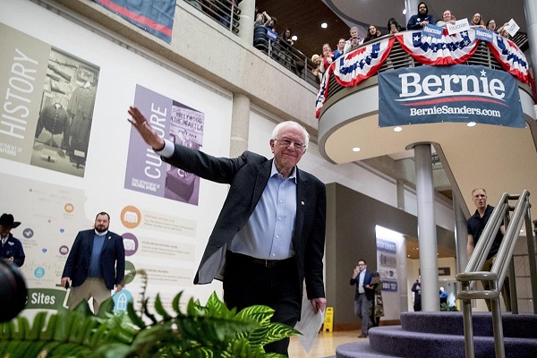 民主黨總統參選人桑德斯出席造勢活動。/ Bernie Sanders推特