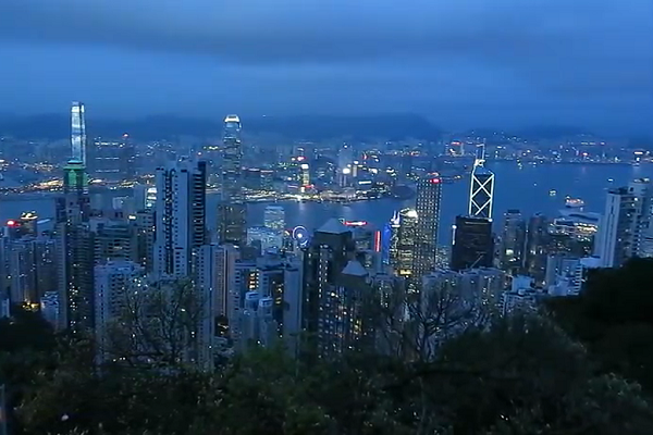 圖為香港夜景