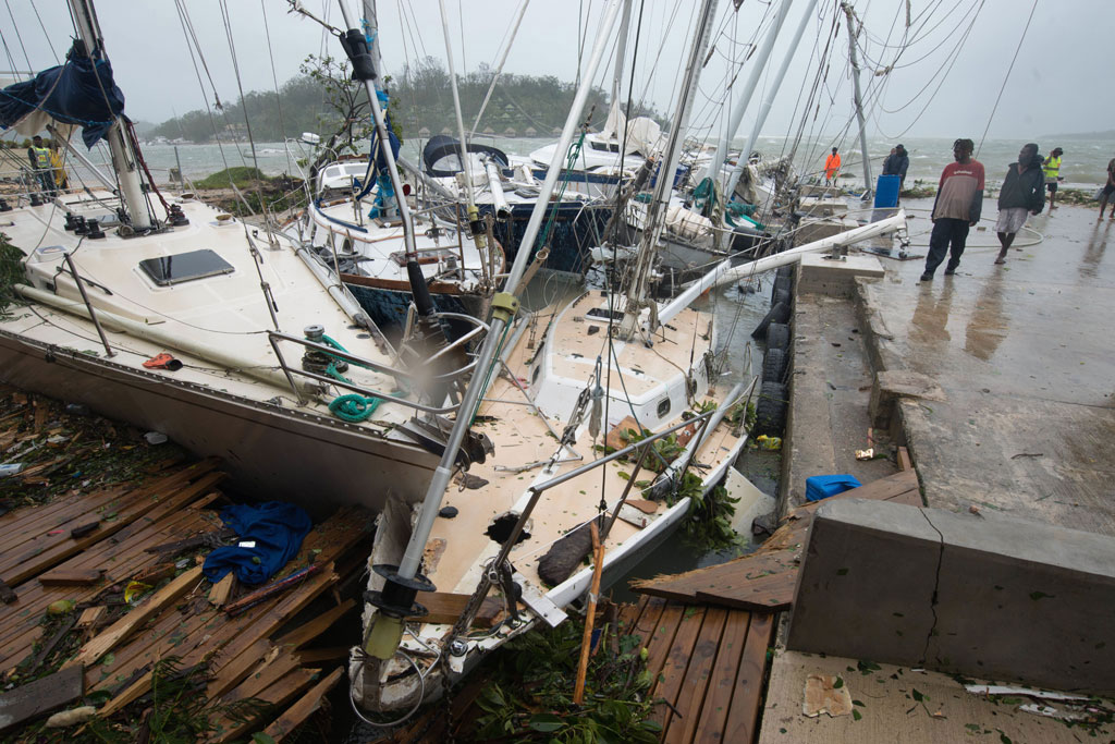 2015年瓦努阿圖首都遭受風暴襲擊後的景象。兒基會圖片/Alice Clements