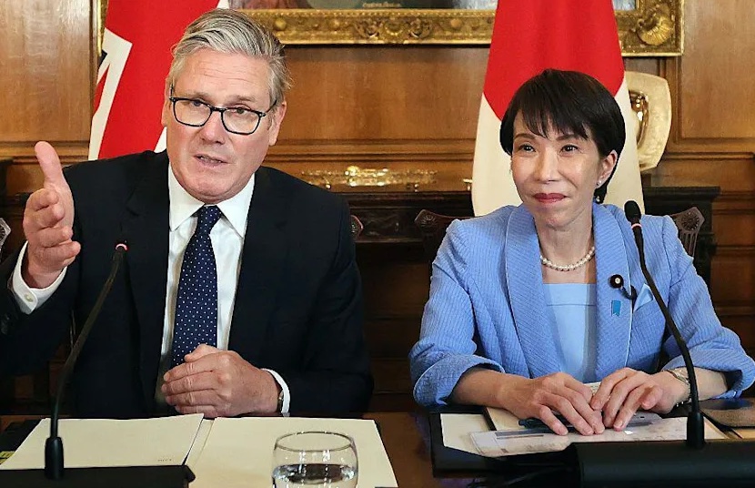 日本首相高市早苗1與英國首相施凱爾進行會談/網路圖片