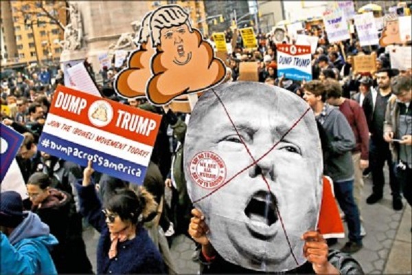 紐約市反川普遊行/網路圖片