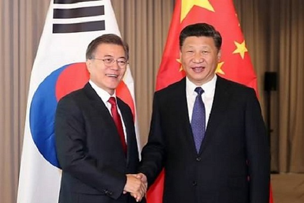 中韓關係可望破冰 南韓總統文在寅(圖左)/網路圖片