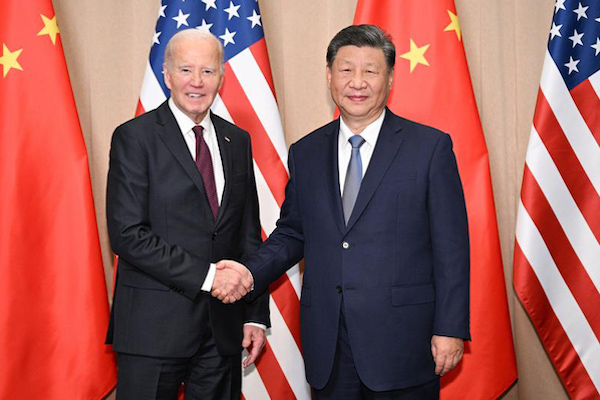 美國總統拜登(Joe Biden)和中國國家主席習近平於APEC期間進行會晤/網路圖片