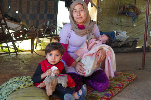 敘利亞一個接受世界糧食計畫署糧食援助的家庭