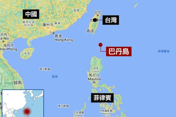 巴丹群島位置/google map