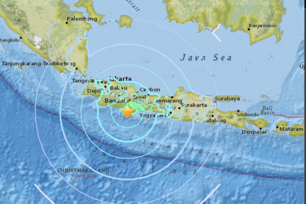 印尼6.5強震(圖片來源:USGS)