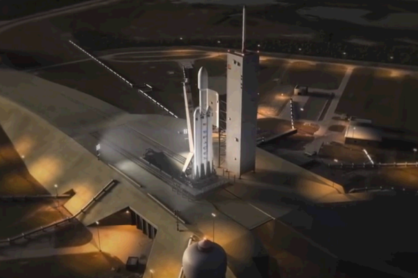 獵鷹重型運載火箭。(圖片擷取自SpaceX YouTube)