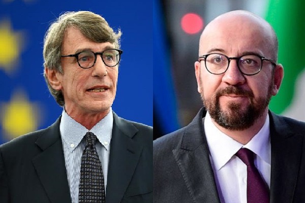 左圖:薩索里(David Sassoli)右圖:米歇爾(Charles Michel)/圖片來源:歐洲委員會推特